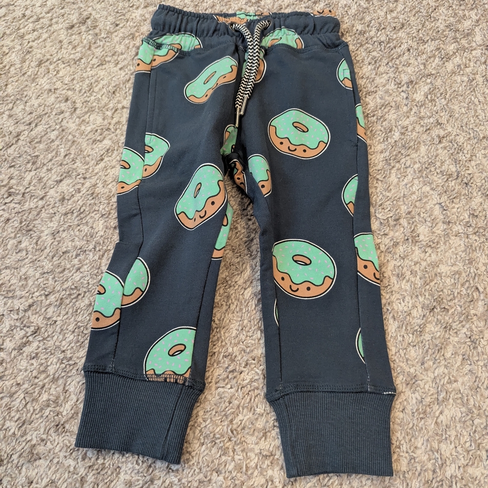 Whistle And Flute Blue Jogger Pants with Mint Donut Print
